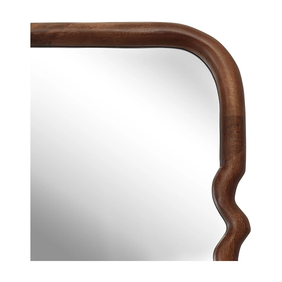 Зеркало Bergenson Bjorn Fluid, 54х180 см, коричневое, дерево манго