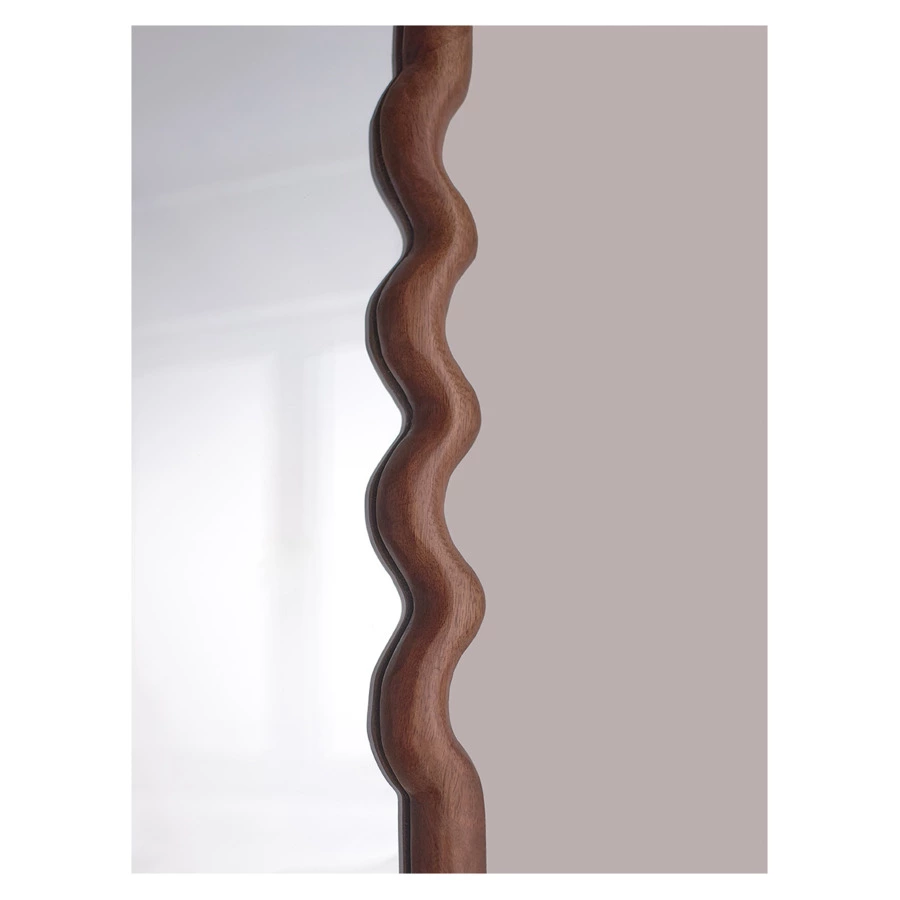 Зеркало Bergenson Bjorn Fluid, 54х180 см, коричневое, дерево манго