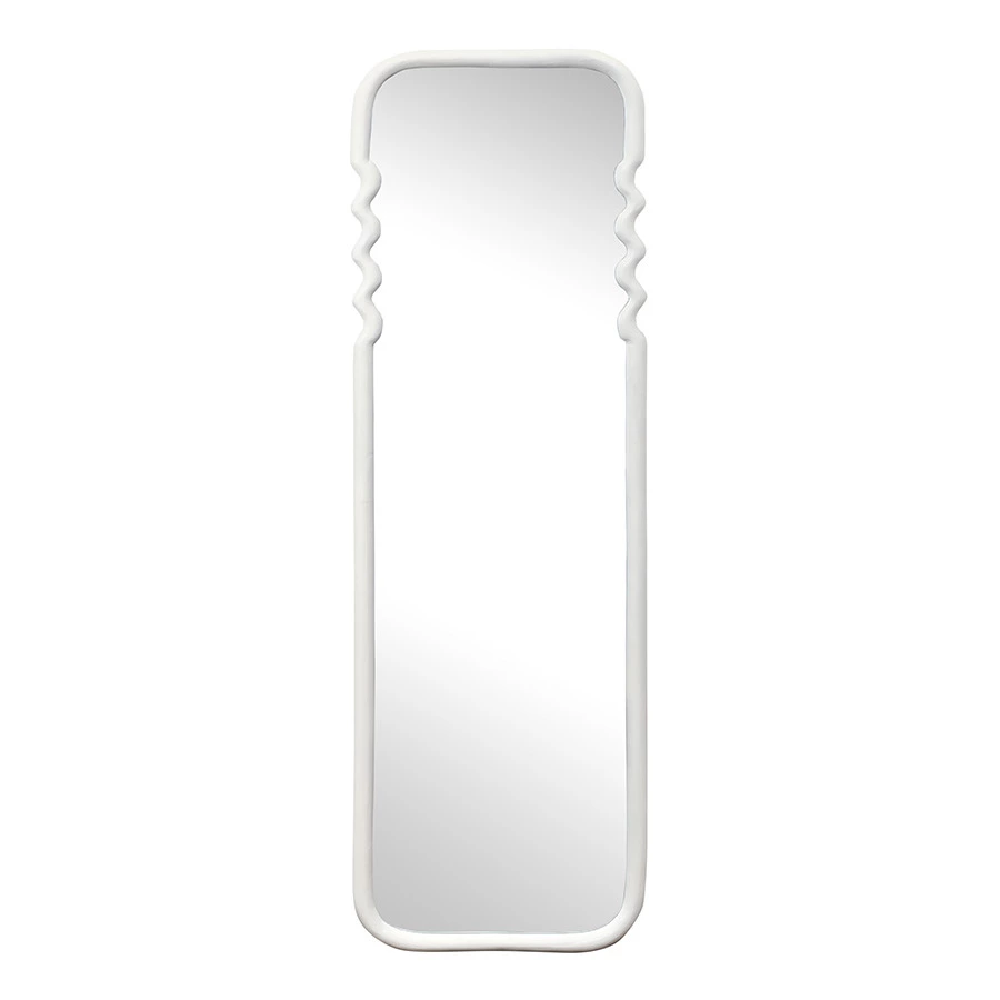 Зеркало Bergenson Bjorn Fluid, 54х180 см, морская пена, дерево манго