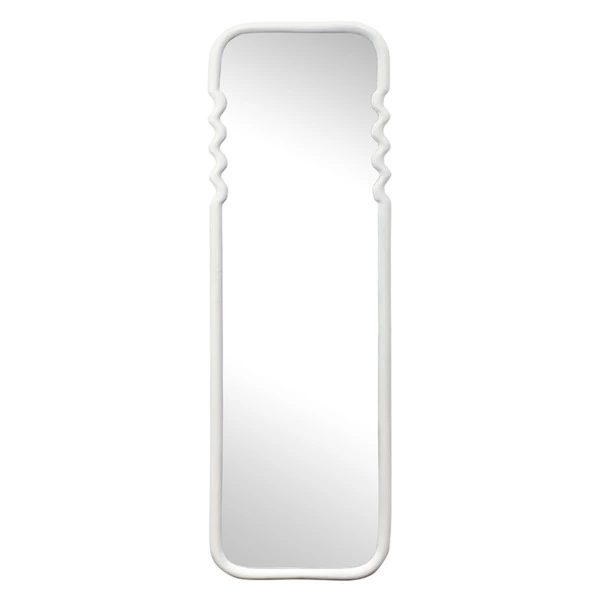 Зеркало Bergenson Bjorn Fluid, 54х180 см, морская пена, дерево манго