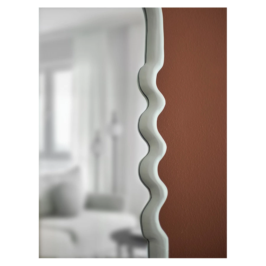 Зеркало Bergenson Bjorn Fluid, 54х180 см, морская пена, дерево манго