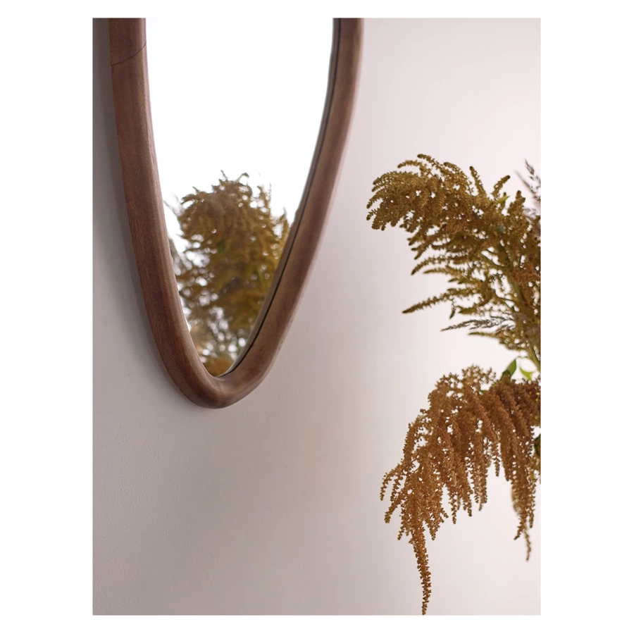 Зеркало настенное Bergenson Bjorn Torhill, 55х78 см, коричневое, дерево манго
