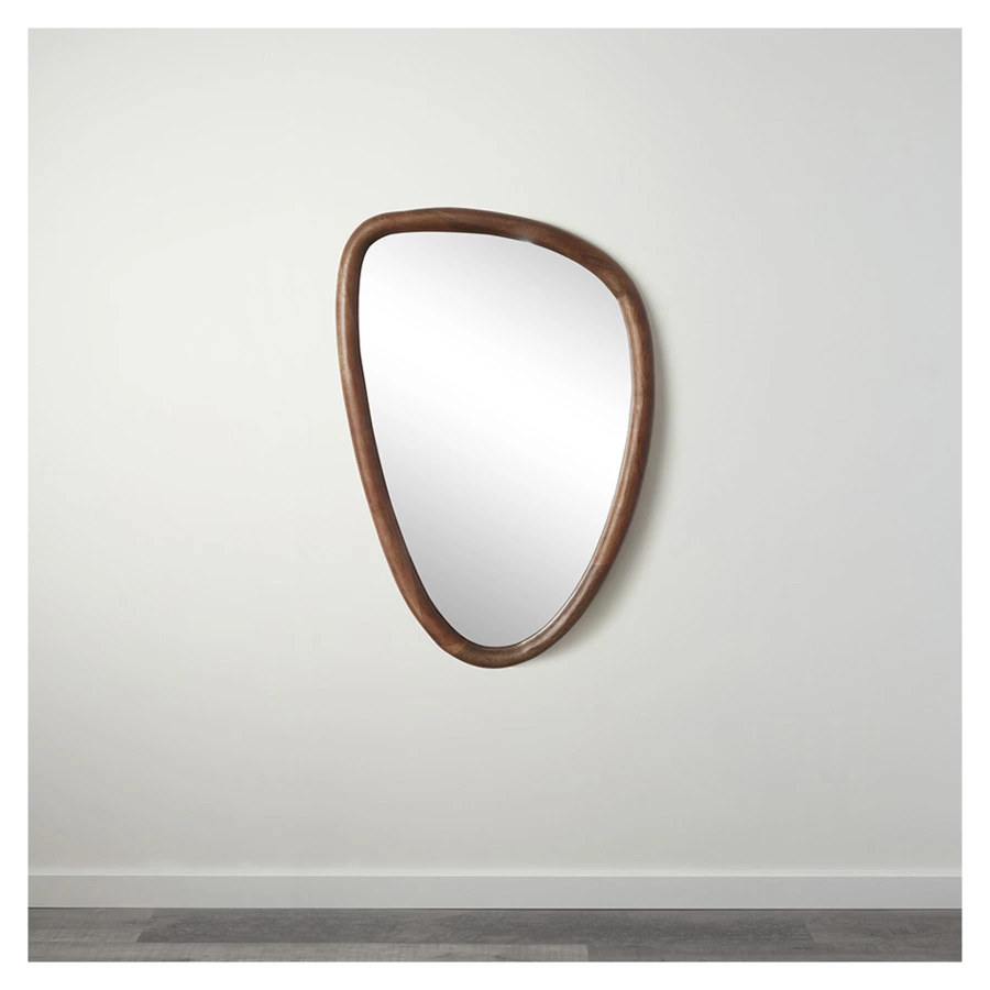 Зеркало настенное Bergenson Bjorn Torhill, 55х78 см, коричневое, дерево манго