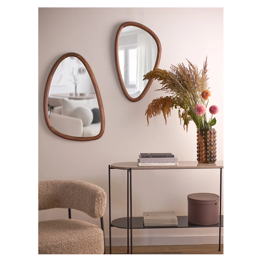 Зеркало настенное Bergenson Bjorn Torhill, 55х78 см, коричневое, дерево манго