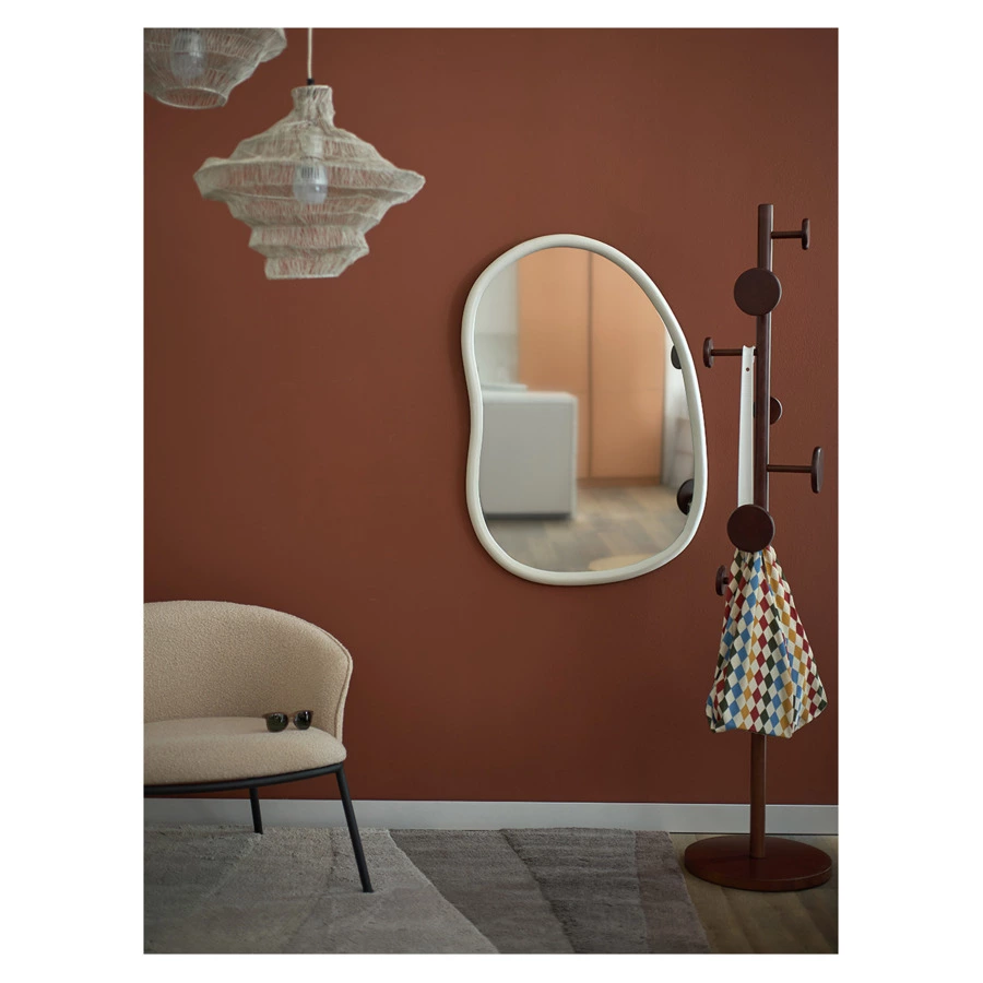 Зеркало настенное Bergenson Bjorn Torhill, 64х99 см, бежевое, дерево манго