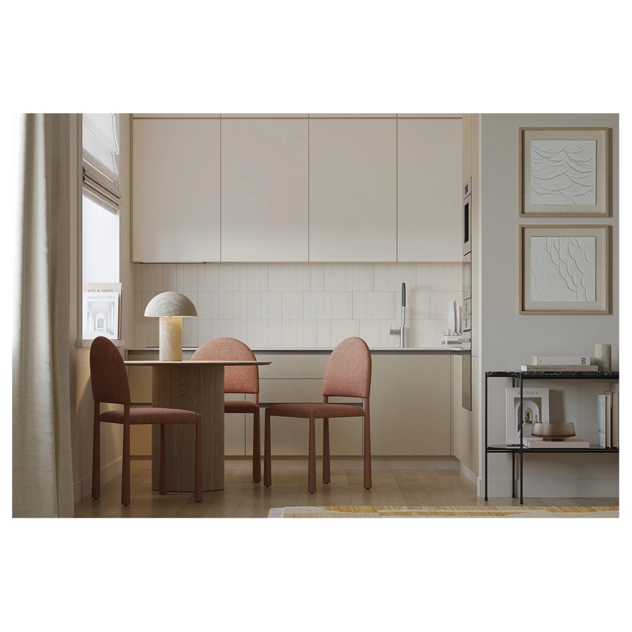 Лампа настольная Bergenson Bjorn Texture Sleek, D32х42 см, белая, папье-маше, металл