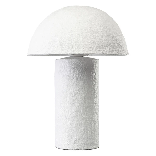 Лампа настольная Bergenson Bjorn Texture Sleek, D32х42 см, белая, папье-маше, металл