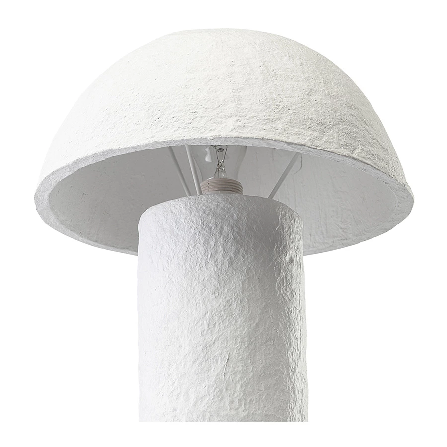 Лампа настольная Bergenson Bjorn Texture Sleek, D32х42 см, белая, папье-маше, металл