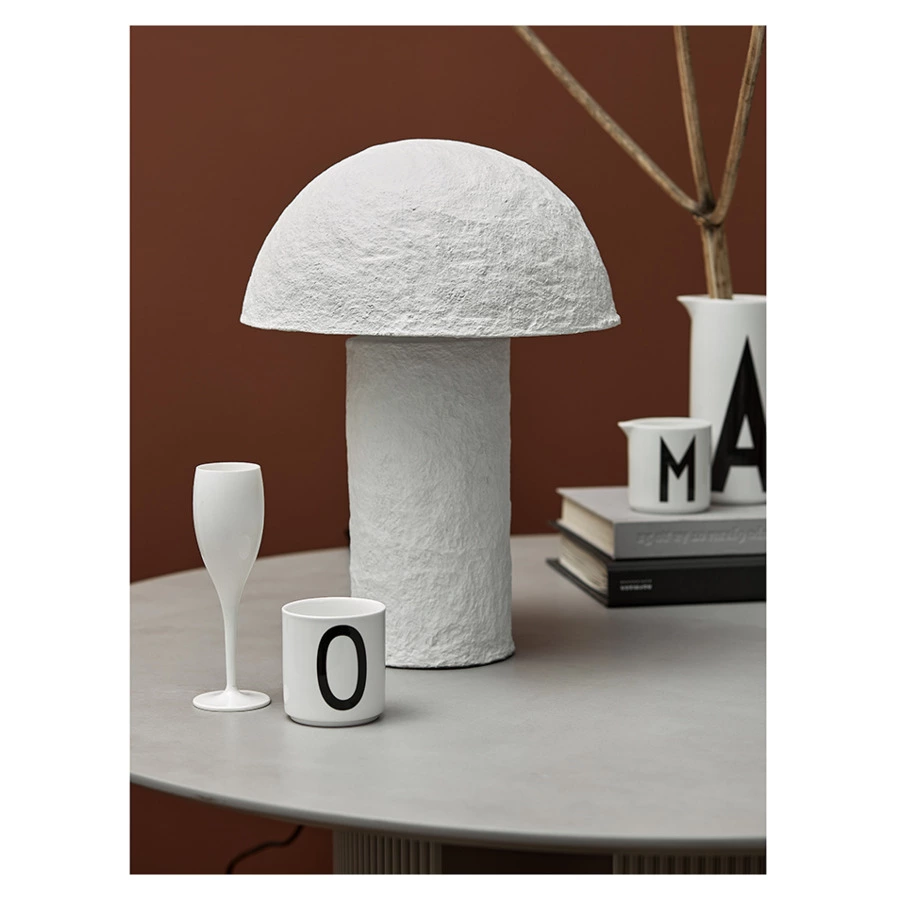 Лампа настольная Bergenson Bjorn Texture Sleek, D32х42 см, белая, папье-маше, металл