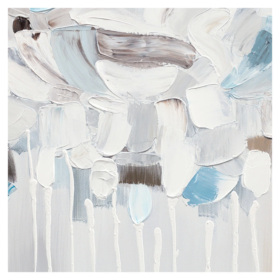 Панно декоративное Bergenson Bjorn Fleur, 60х60 см, голубое