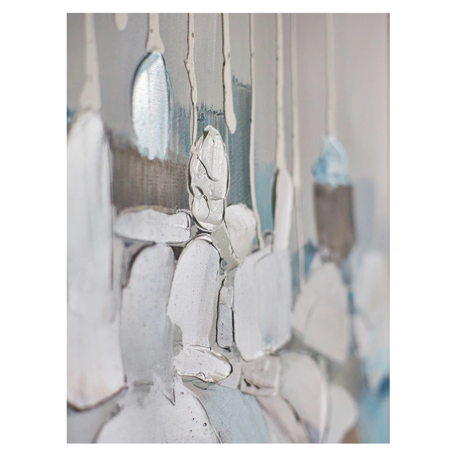 Панно декоративное Bergenson Bjorn Fleur, 60х60 см, голубое