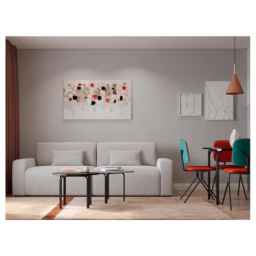 Панно декоративное Bergenson Bjorn Fleur, 80х140 см, бежевое