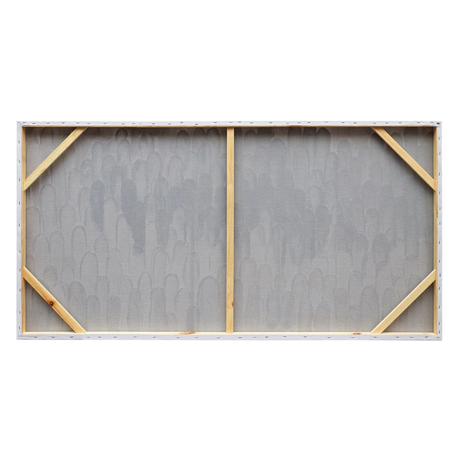 Панно декоративное Bergenson Bjorn с ручной росписью By Feel, 140х70 см, серо-голубое