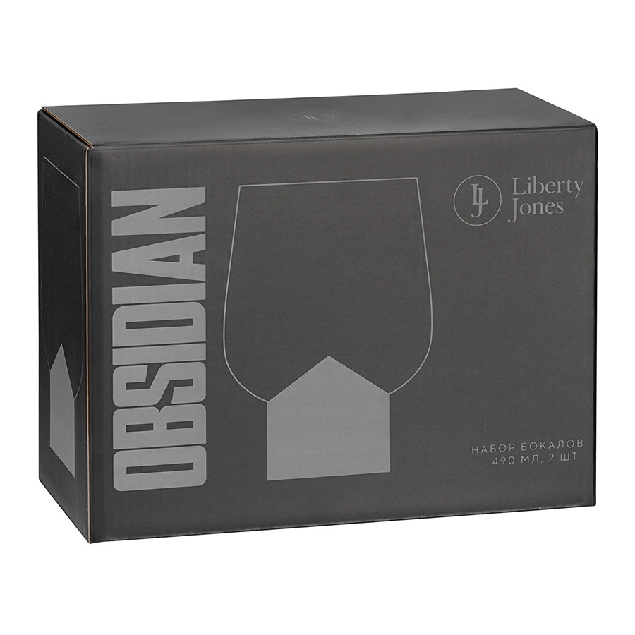 Набор бокалов для виски Liberty Jones Obsidian, 490 мл, 2 шт, хрусталин