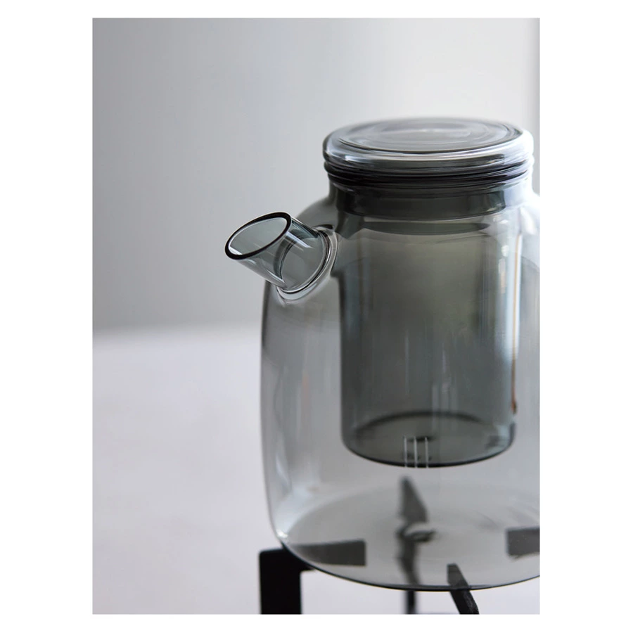 Набор из чайника и 2-х чашек Liberty Jones Misty 1,5л, 2 х 380мл, стекло, серый