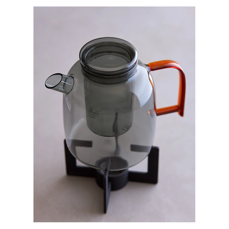 Набор из чайника и 2-х чашек Liberty Jones Misty 1,5л, 2 х 380мл, стекло, серый