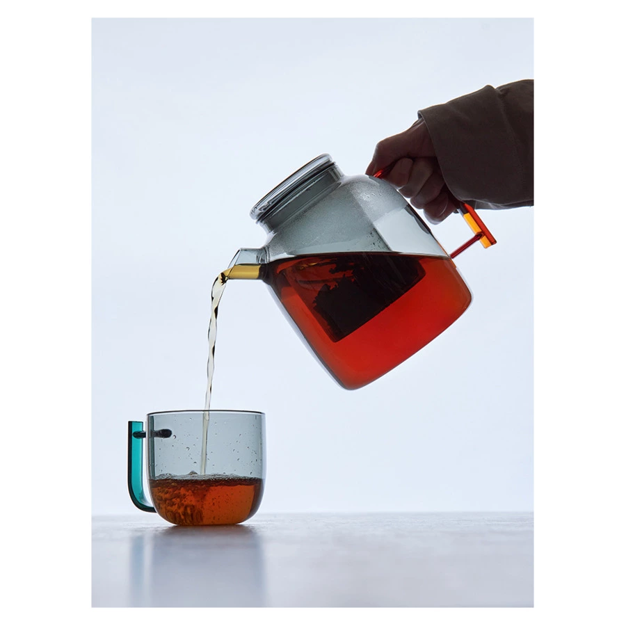 Набор из чайника и 2-х чашек Liberty Jones Misty 1,5л, 2 х 380мл, стекло, серый