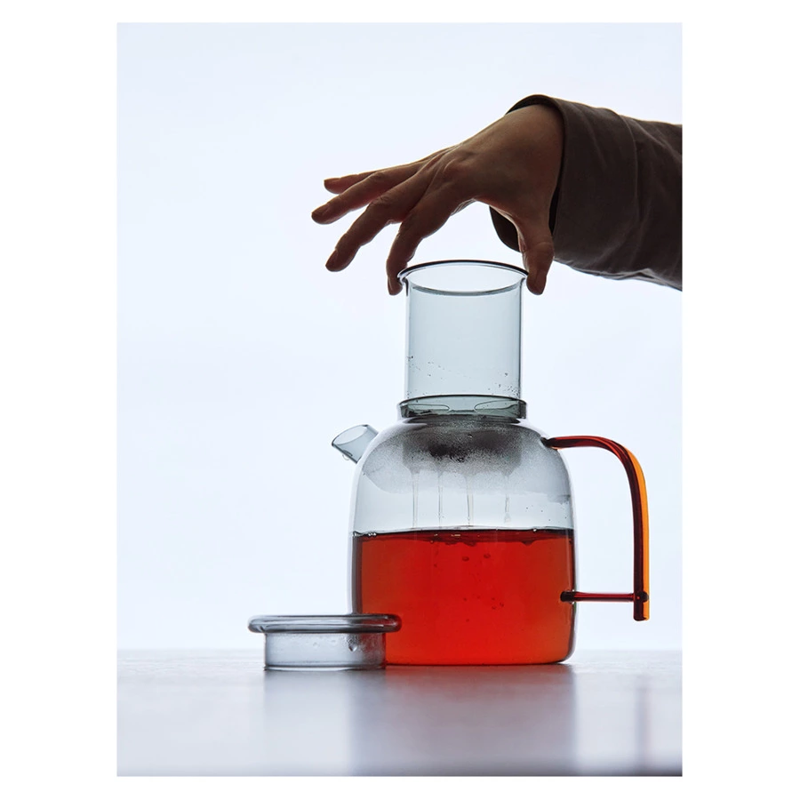 Набор из чайника и 2-х чашек Liberty Jones Misty 1,5л, 2 х 380мл, стекло, серый