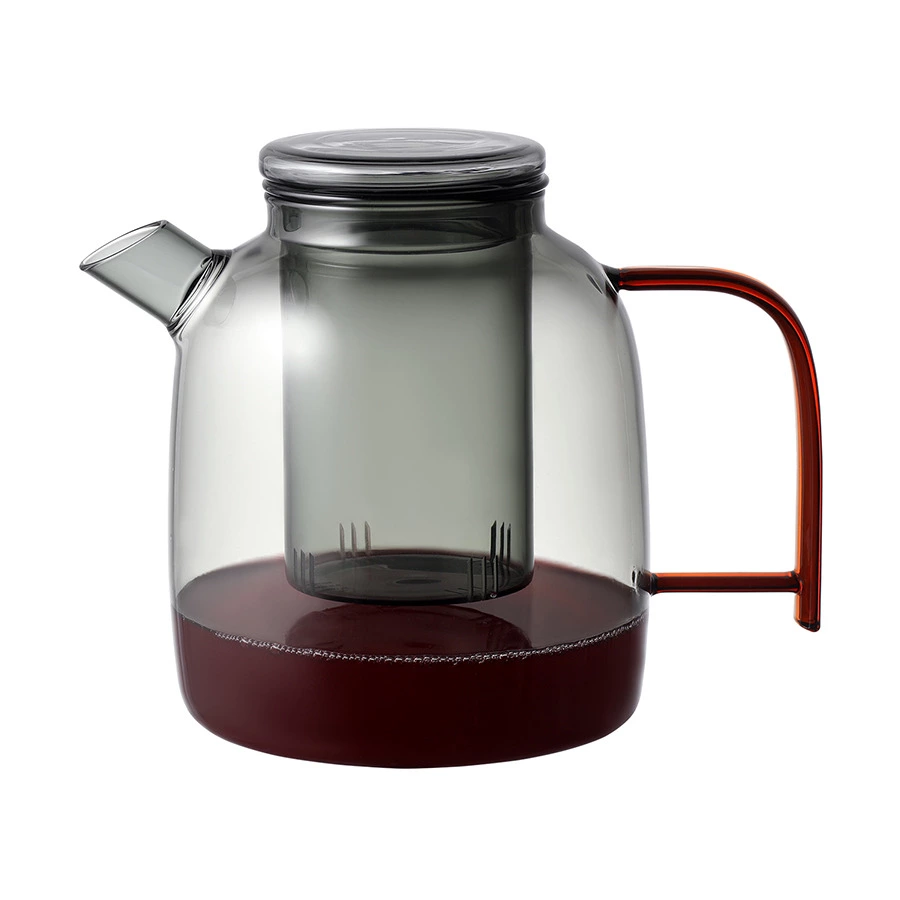 Набор из чайника и 2-х чашек Liberty Jones Misty 1,5л, 2 х 380мл, стекло, серый