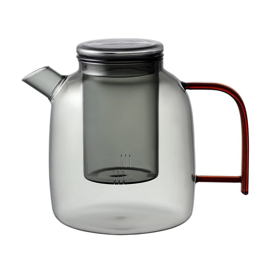 Набор из чайника и 2-х чашек Liberty Jones Misty 1,5л, 2 х 380мл, стекло, серый