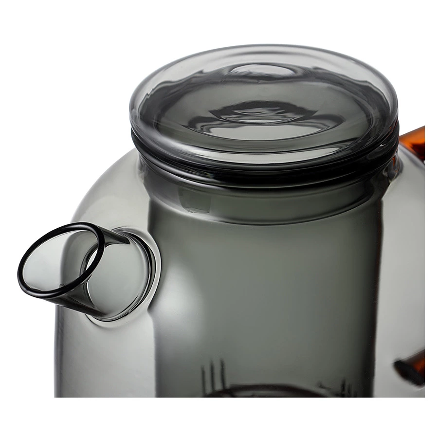 Набор из чайника и 2-х чашек Liberty Jones Misty 1,5л, 2 х 380мл, стекло, серый