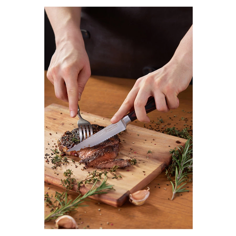 Набор ножей для стейка Liberty Jones Butcher, 11,5 см, 6 шт, сталь, дерево пакка