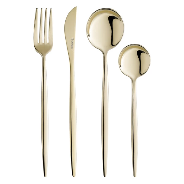 Набор столовых приборов Liberty Jones Globe на 4 персоны, 16 предметов, золотистые