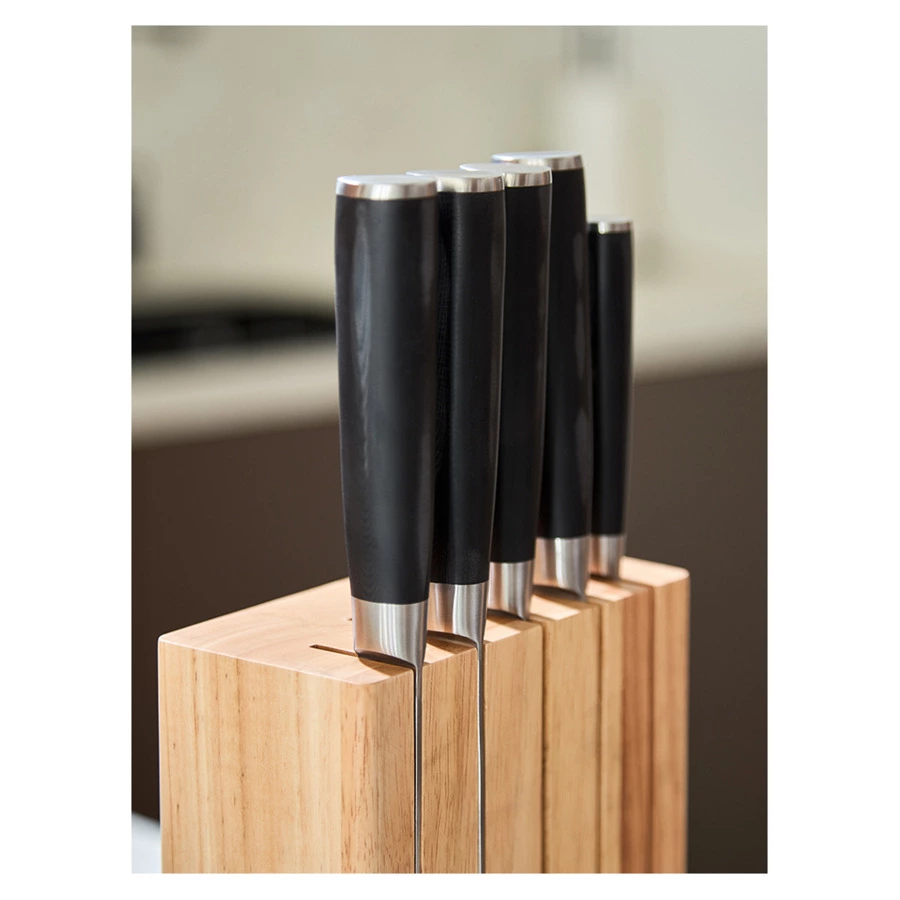 Подставка для 5 ножей Liberty Jones Hevea, светлое каучуковое дерево