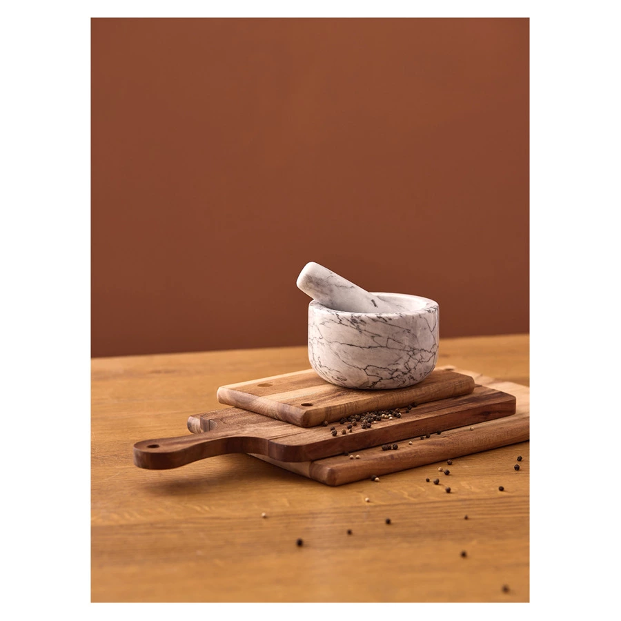 Ступка Liberty Jones Marm, 12,7х7,6 см, белый мрамор