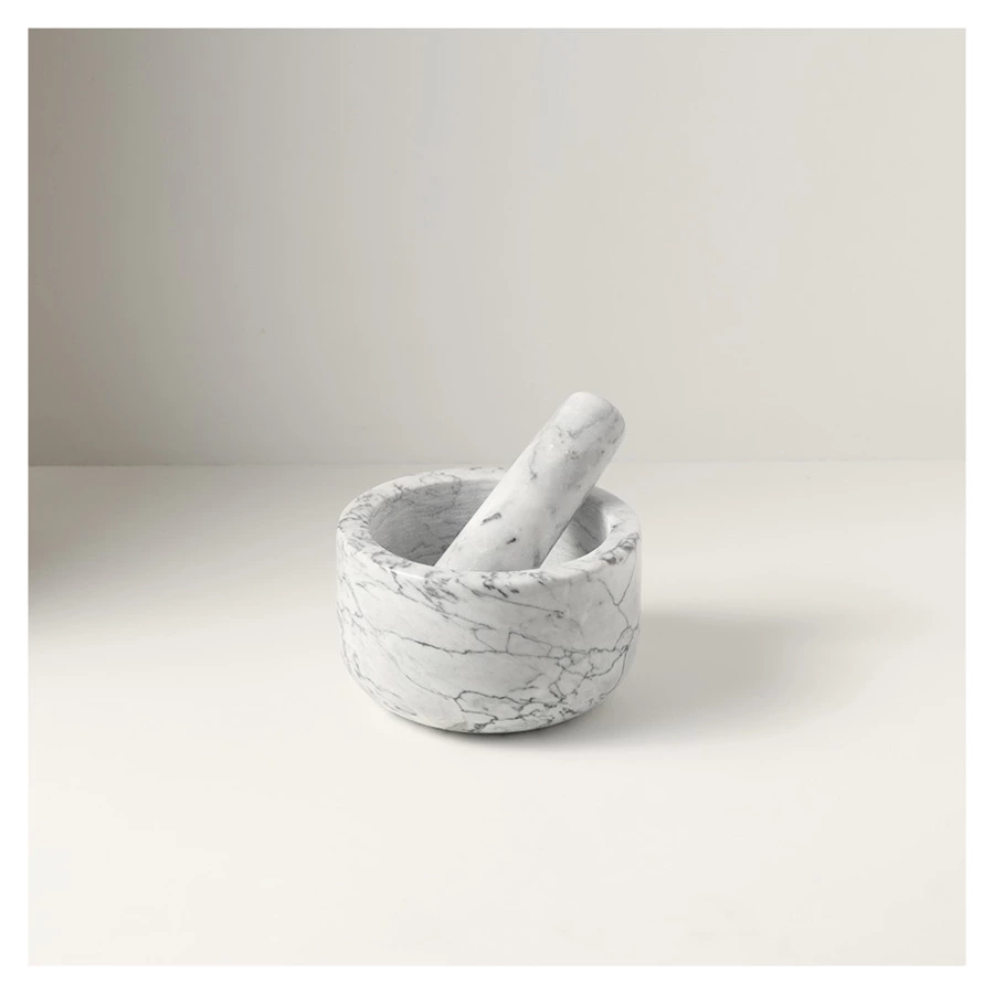 Ступка Liberty Jones Marm, 12,7х7,6 см, белый мрамор