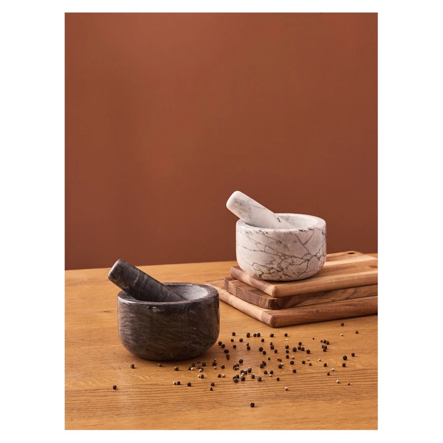 Ступка Liberty Jones Marm, 12,7х7,6 см, белый мрамор