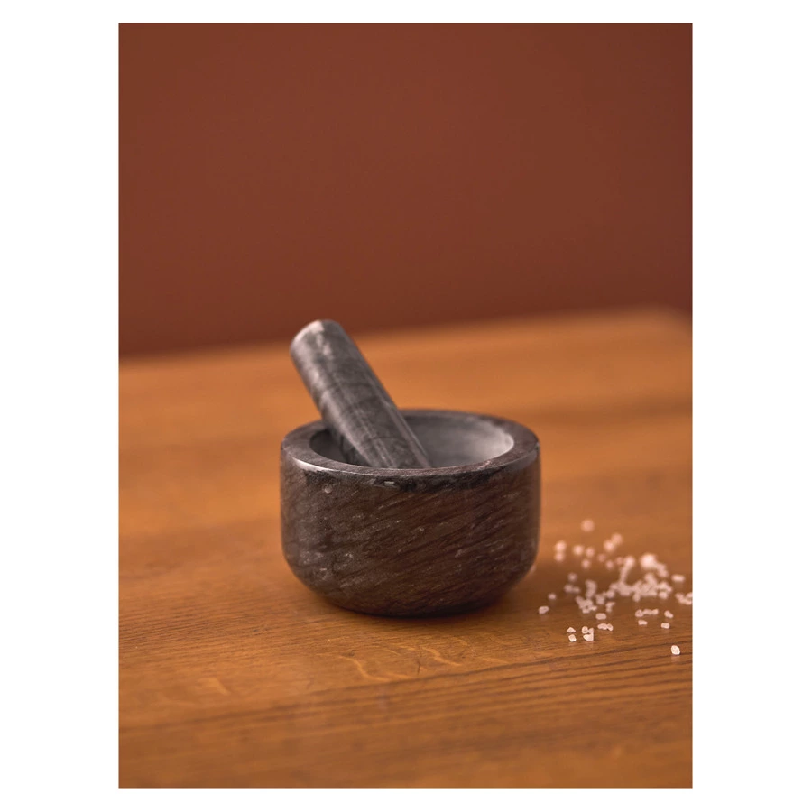 Ступка Liberty Jones Marm, 12,7х7,6 см, черный мрамор