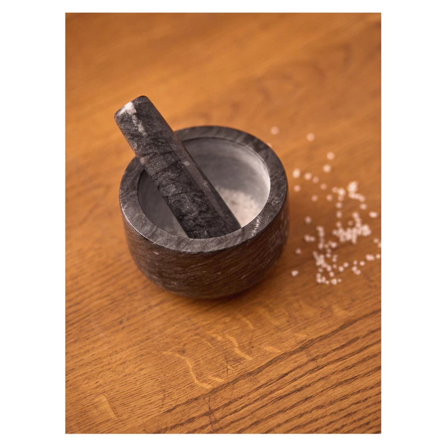 Ступка Liberty Jones Marm, 12,7х7,6 см, черный мрамор