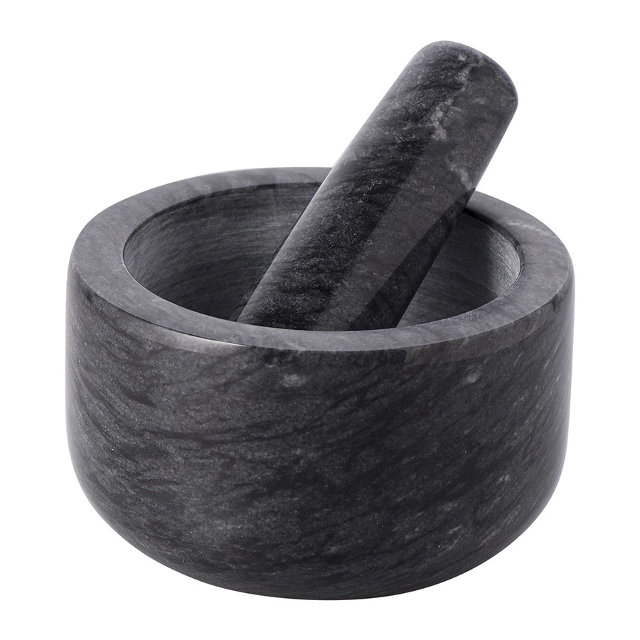 Ступка Liberty Jones Marm, 12,7х7,6 см, черный мрамор