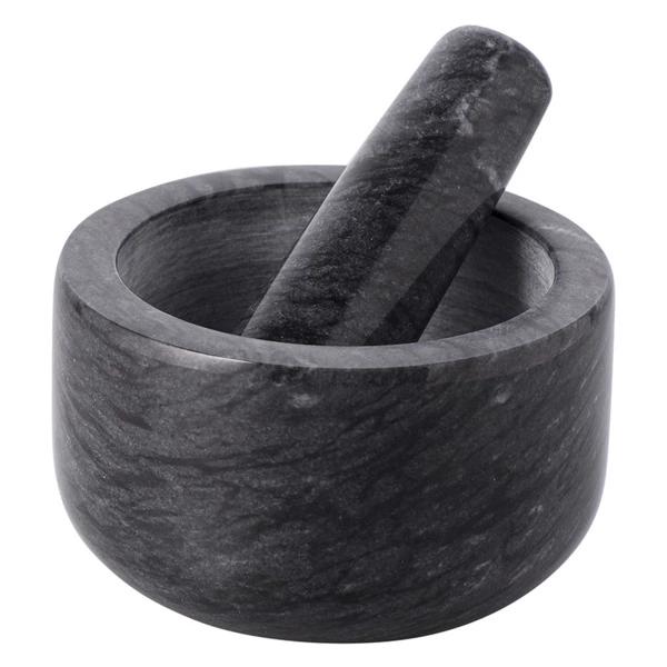 Ступка Liberty Jones Marm, 12,7х7,6 см, черный мрамор