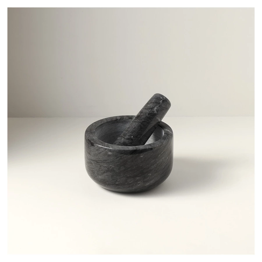 Ступка Liberty Jones Marm, 12,7х7,6 см, черный мрамор