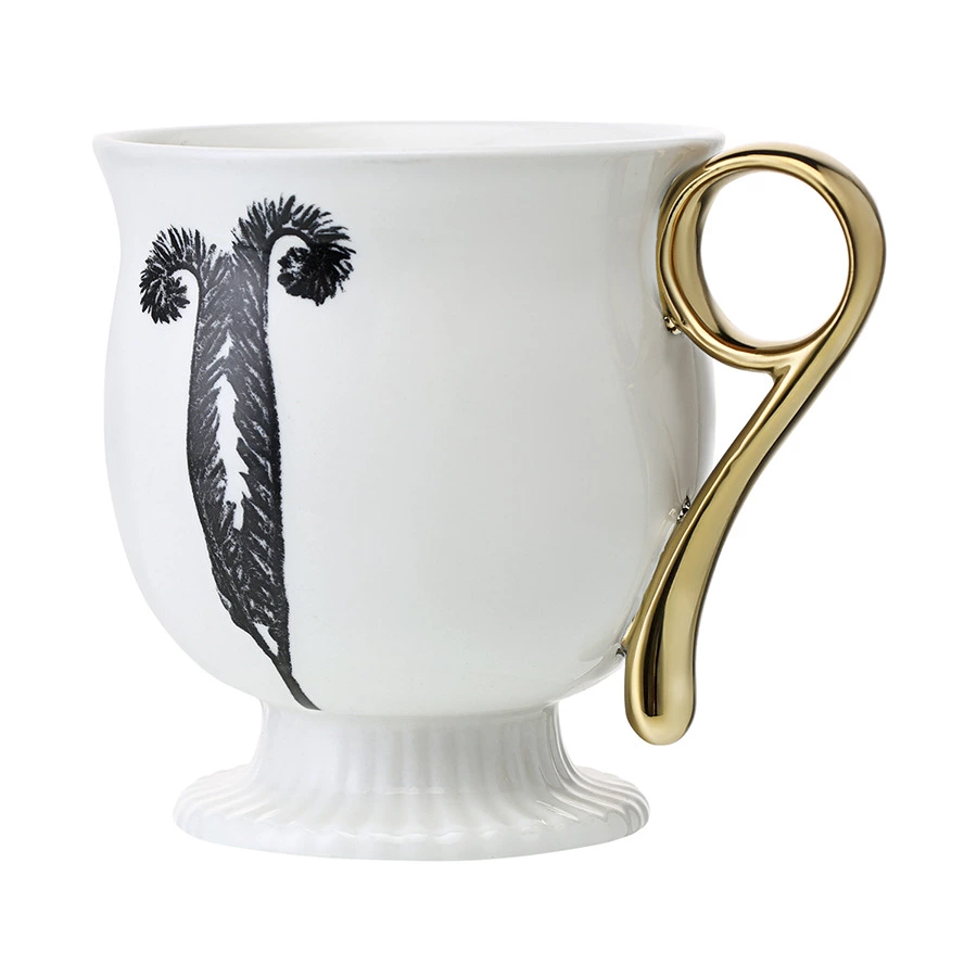 Чайная пара Liberty Jones Herbaria #4, 150 мл, фарфор, черно-белая