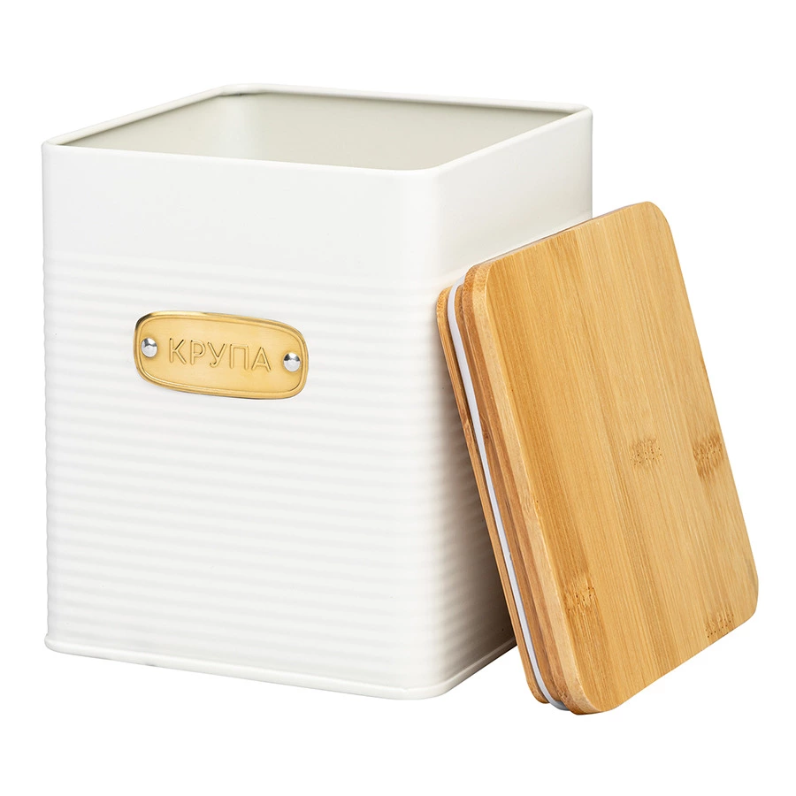 Банка для хранения крупы Smart Solutions Irmel, 3,2 л, молочная