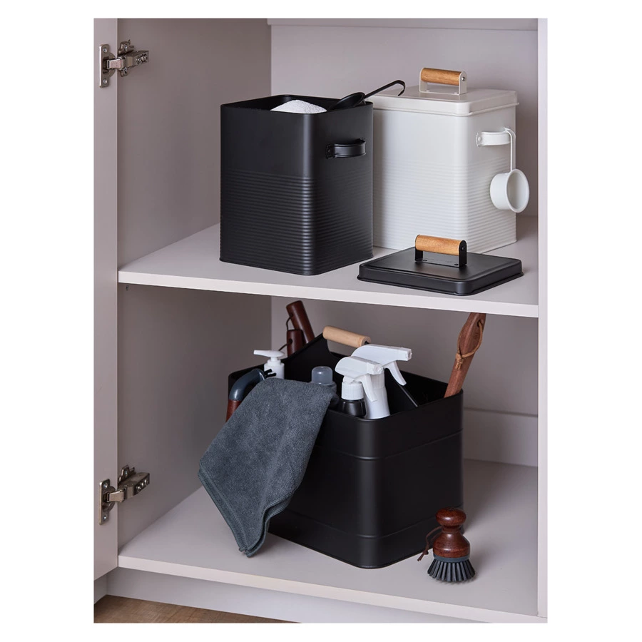 Банка для хранения универсальная Irmel, 6,2 л, с ложкой, графит