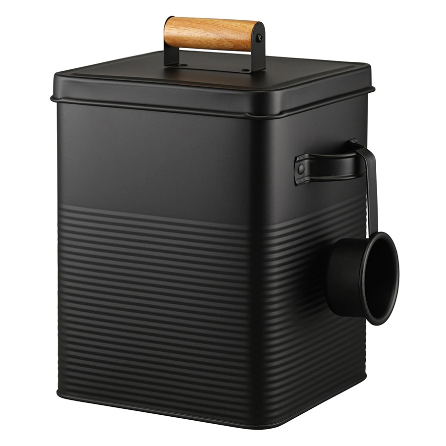 Банка для хранения универсальная Irmel, 6,2 л, с ложкой, графит