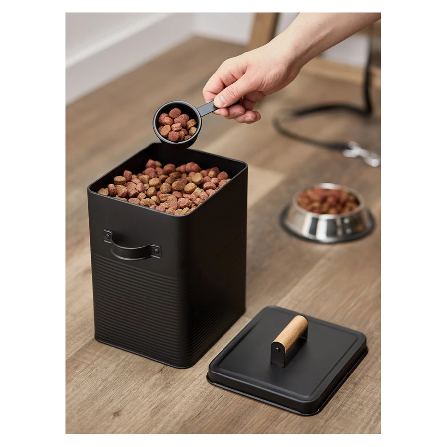 Банка для хранения универсальная Irmel, 6,2 л, с ложкой, графит