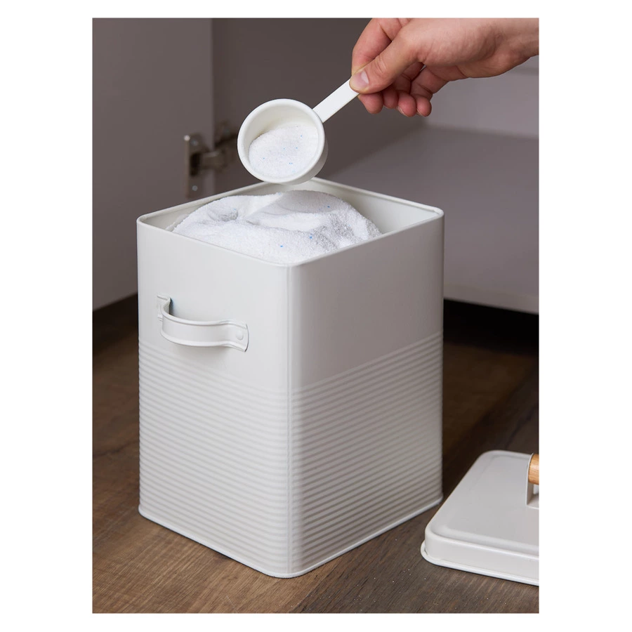 Банка для хранения универсальная Irmel, 6,2 л, с ложкой, молочная