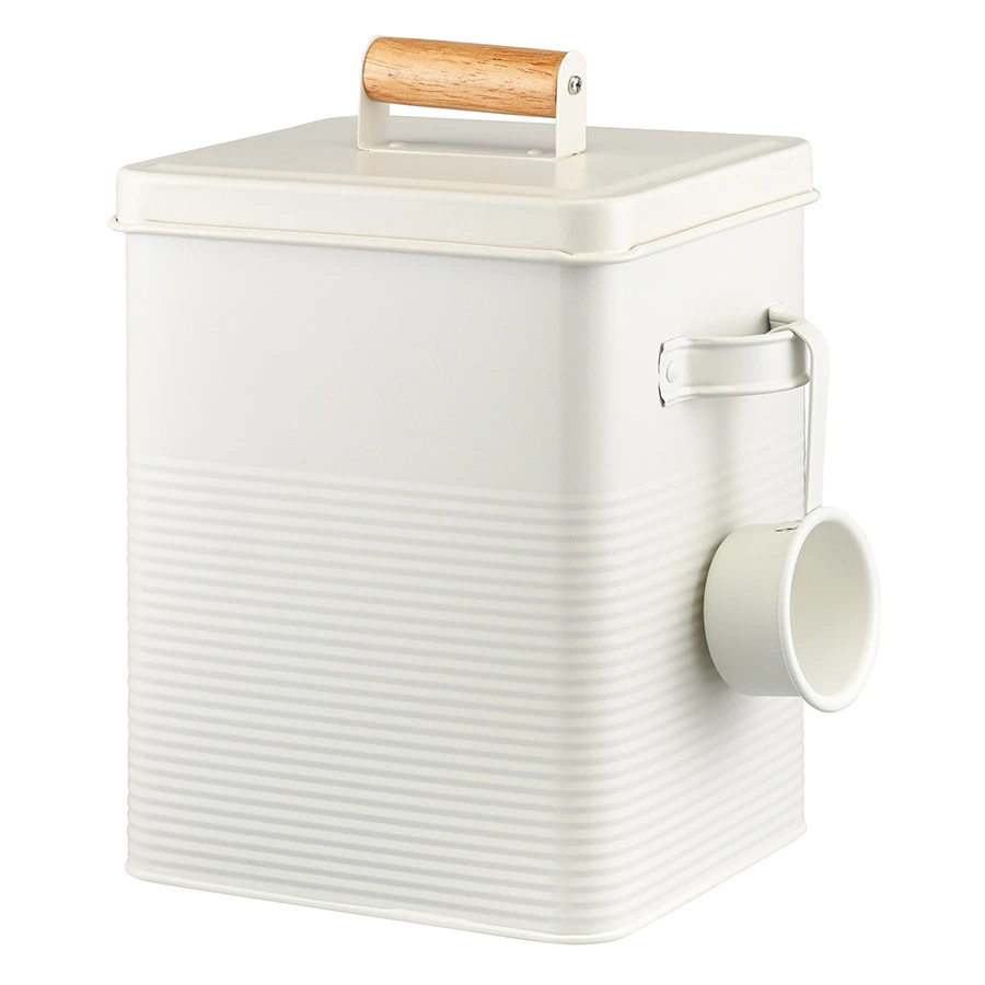 Банка для хранения универсальная Irmel, 6,2 л, с ложкой, молочная