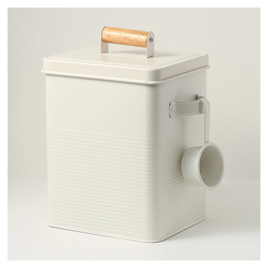 Банка для хранения универсальная Irmel, 6,2 л, с ложкой, молочная