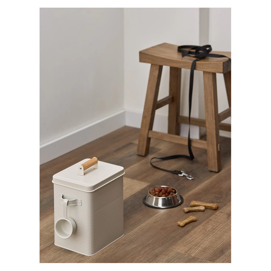 Банка для хранения универсальная Irmel, 6,2 л, с ложкой, молочная