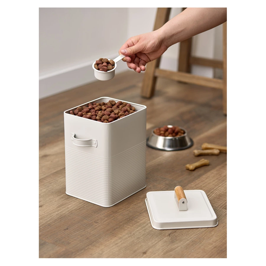 Банка для хранения универсальная Irmel, 6,2 л, с ложкой, молочная