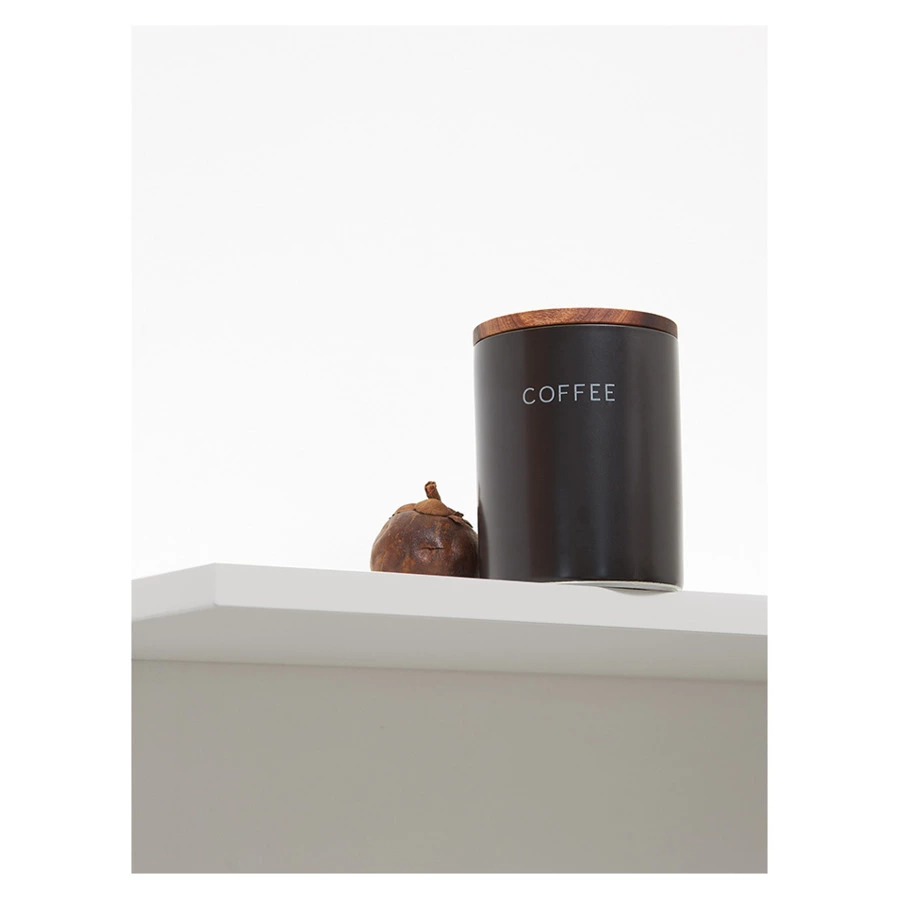 Банка керамическая для хранения кофе, 650 мл, черная