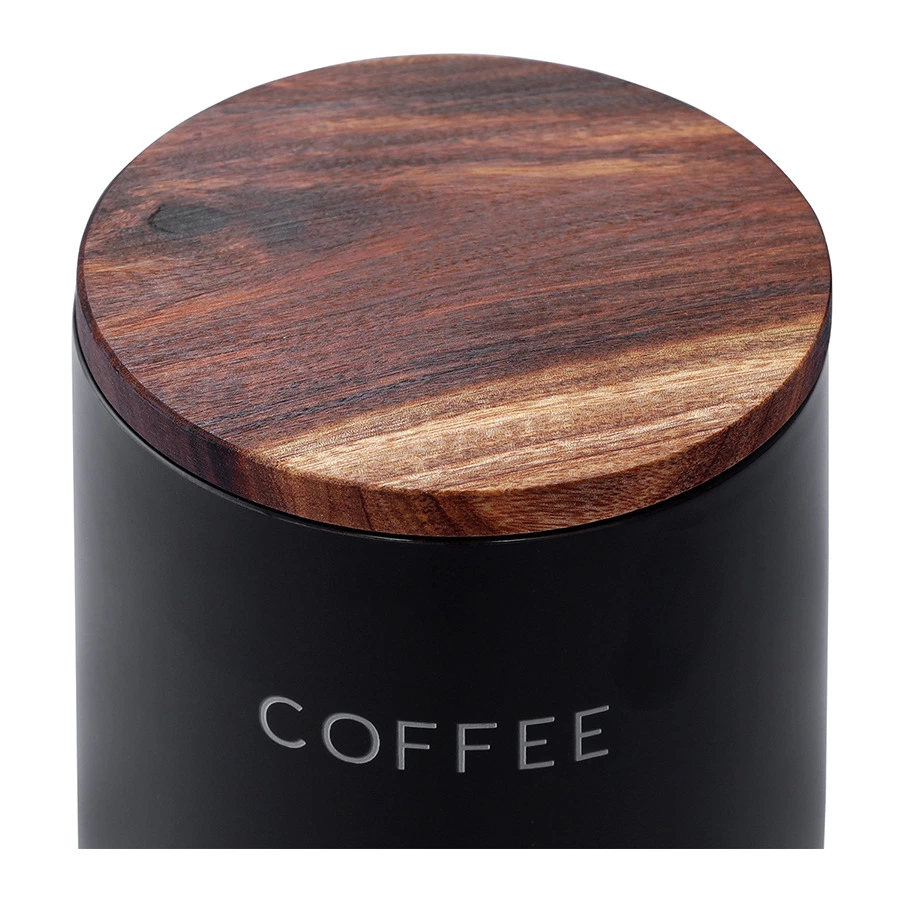 Банка керамическая для хранения кофе, 650 мл, черная