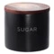 Банка керамическая для хранения сахара, 400 мл, черная