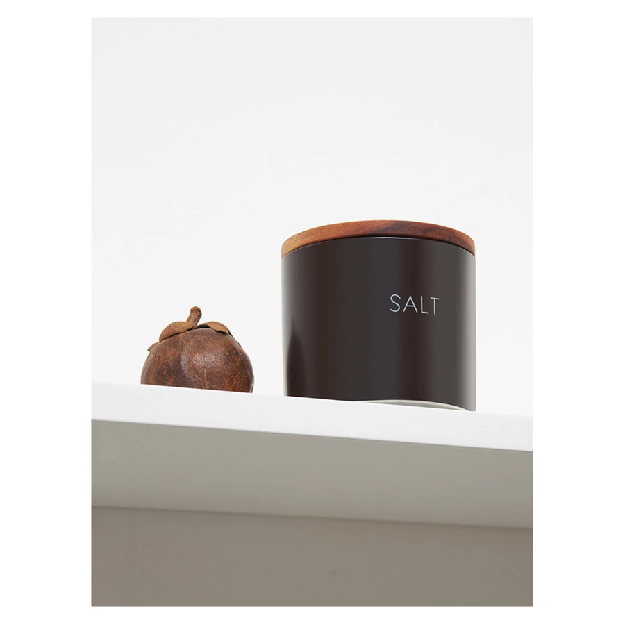 Банка керамическая для хранения соли, 400 мл, черная